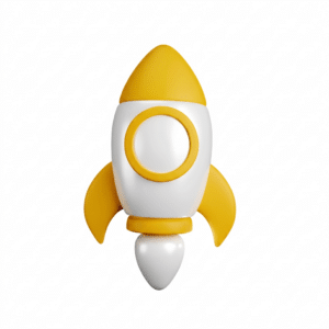 Icono de cohete espacial que ilustra el servicio de optimización de velocidad web y rendimiento.
