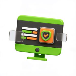 Icono 3D de página web que proyecta la imagen profesional y moderna de una empresa corporativa.